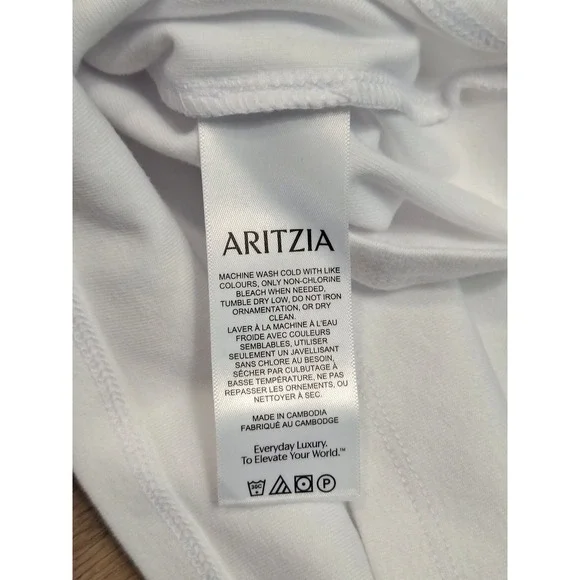 Sunday Best Aritzia White Embroidered Poodle T-Shirt Womens Size Medium NWT - Picture 6 of 7